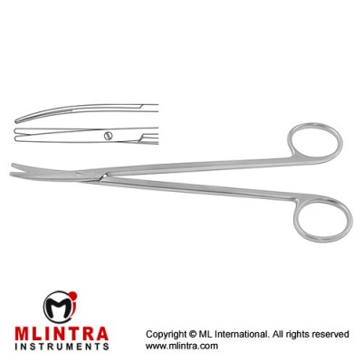 Metzenbaum-Nelson Dissecting Scissor Curved - Blunt/Blunt Stainless Steel, 18 cm - 7"